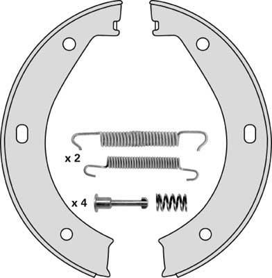 MGA M685R - Brake Shoe Set, parking brake autospares.lv