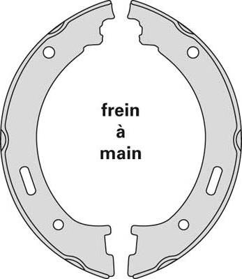 MGA M894 - Brake Shoe Set, parking brake autospares.lv