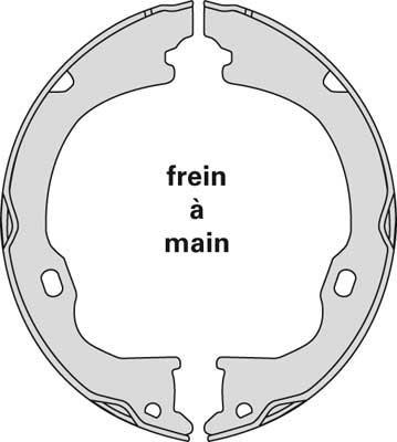 MGA M896 - Brake Shoe Set, parking brake autospares.lv