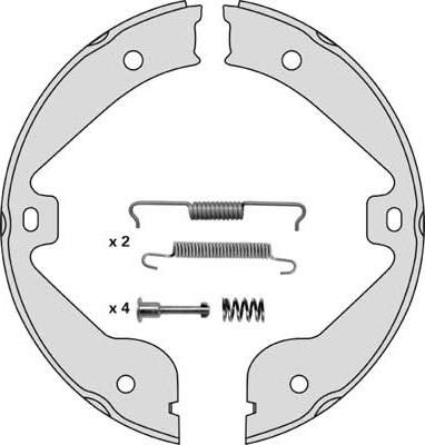 MGA M854R - Brake Shoe Set, parking brake autospares.lv