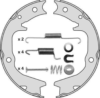 MGA M858R - Brake Shoe Set, parking brake autospares.lv