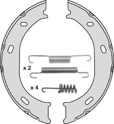 MGA M804R - Brake Shoe Set, parking brake autospares.lv