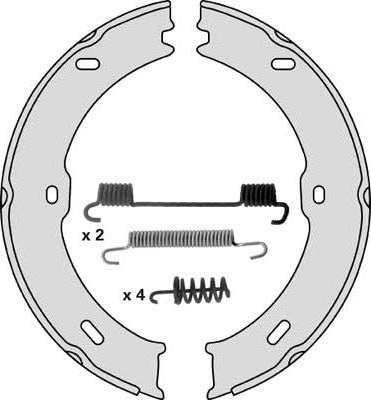 MGA M871R - Brake Shoe Set, parking brake autospares.lv