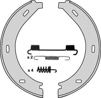 MGA M775R - Brake Shoe Set, parking brake autospares.lv