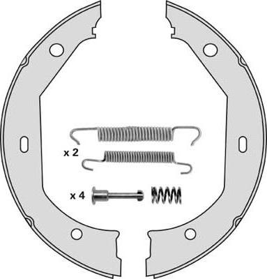 MGA M773R - Brake Shoe Set, parking brake autospares.lv