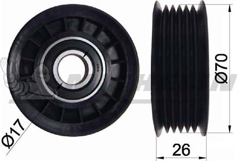 MICHELIN EngineParts SMAMP04066 - Pulley, v-ribbed belt autospares.lv