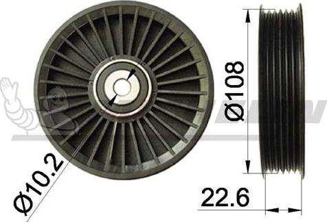 MICHELIN EngineParts SMAMP04088 - Pulley, v-ribbed belt autospares.lv