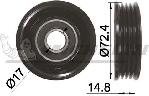 MICHELIN EngineParts SMAMP04117 - Pulley, v-ribbed belt autospares.lv