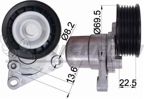 MICHELIN EngineParts SMAMP06008 - Pulley, v-ribbed belt autospares.lv