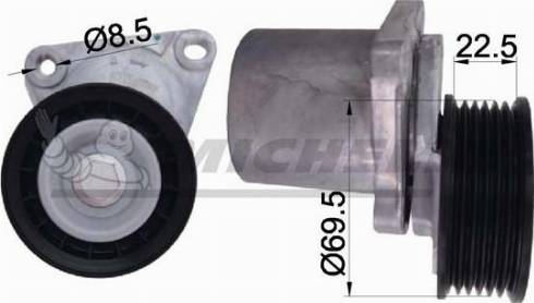 MICHELIN EngineParts SMAMP06306 - Belt Tensioner, v-ribbed belt autospares.lv