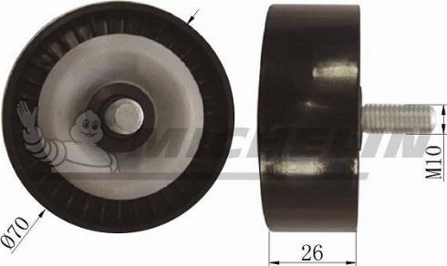 MICHELIN EngineParts SMAMP01345 - Pulley, v-ribbed belt autospares.lv