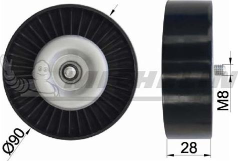 MICHELIN EngineParts SMAMP01337 - Pulley, v-ribbed belt autospares.lv