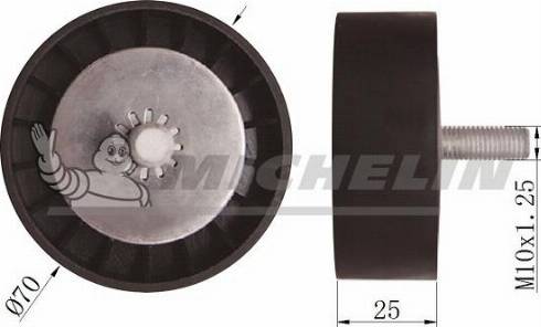 MICHELIN EngineParts SMAMP03361 - Pulley, v-ribbed belt autospares.lv
