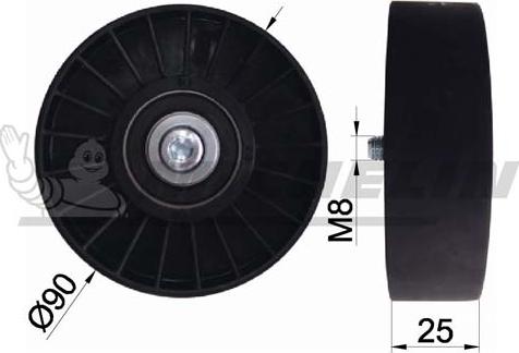 MICHELIN EngineParts SMAMP03333 - Pulley, v-ribbed belt autospares.lv