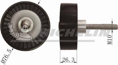 MICHELIN EngineParts SMAMP02392 - Pulley, v-ribbed belt autospares.lv