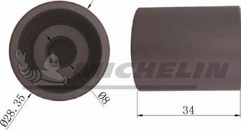 MICHELIN EngineParts SMAMP02334 - Deflection / Guide Pulley, timing belt autospares.lv