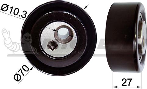 MICHELIN EngineParts SMAMP13035 - Pulley, v-ribbed belt autospares.lv