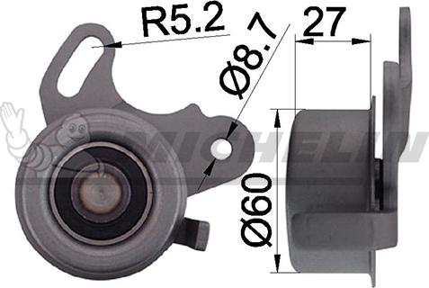 MICHELIN EngineParts SMAMP13317 - Tensioner Pulley, timing belt autospares.lv