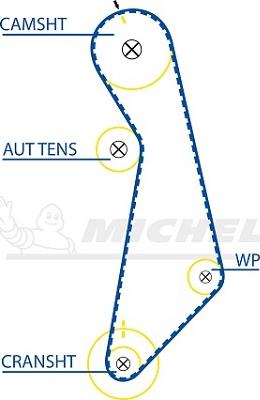 MICHELIN EngineParts SMATB0042 - Timing Belt autospares.lv