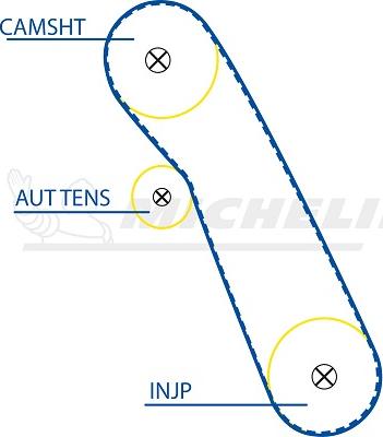 MICHELIN EngineParts SMATB0061 - Timing Belt autospares.lv