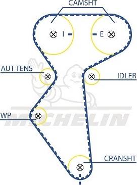 MICHELIN EngineParts SMATB0012 - Timing Belt autospares.lv