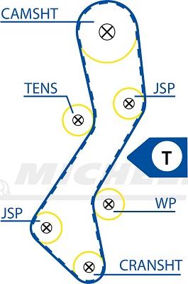 MICHELIN EngineParts SMATB0034 - Timing Belt autospares.lv