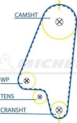 MICHELIN EngineParts SMATB0026 - Timing Belt autospares.lv