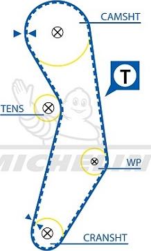 MICHELIN EngineParts SMATB0146 - Timing Belt autospares.lv