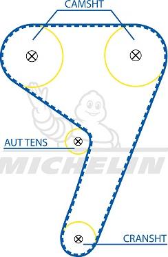 MICHELIN EngineParts SMATB0115 - Timing Belt autospares.lv