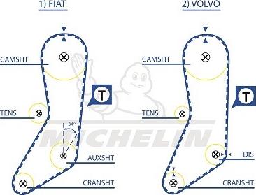 MICHELIN EngineParts SMATB0319 - Timing Belt autospares.lv