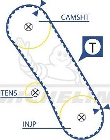 MICHELIN EngineParts SMATB0335 - Timing Belt autospares.lv