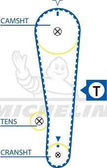 MICHELIN EngineParts SMATB0378 - Timing Belt autospares.lv