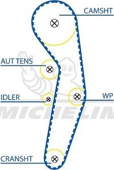 MICHELIN EngineParts SMATB0297 - Timing Belt autospares.lv