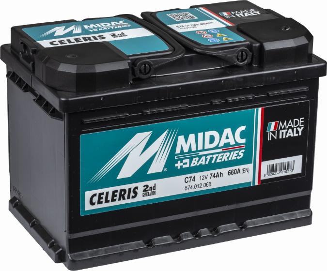 MIDAC C74 - Starter Battery autospares.lv