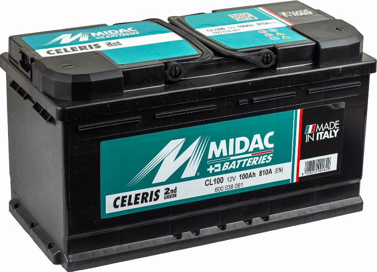 MIDAC CL100 - Starter Battery autospares.lv
