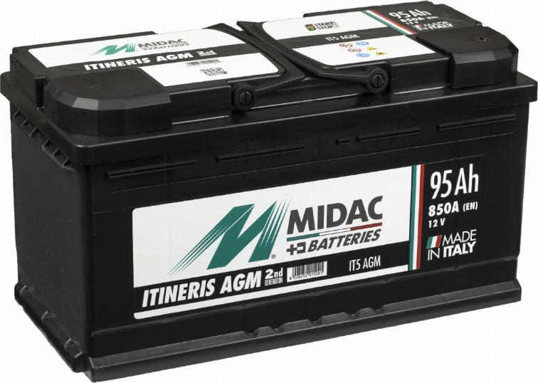 MIDAC IT5 AGM - Starter Battery autospares.lv