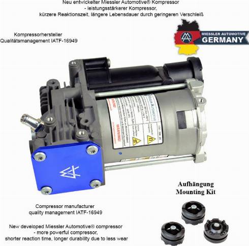 MiesslerAutomotive K000-M203-W639 - Compressor, compressed air system autospares.lv