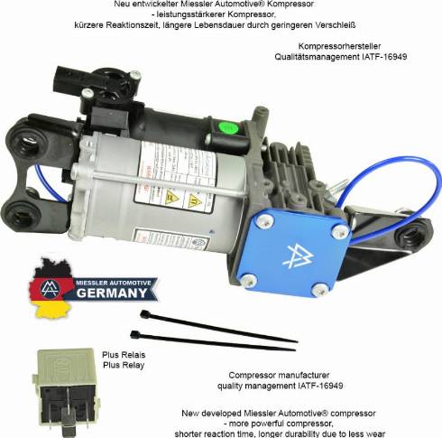 MiesslerAutomotive KK00-M203-0E61 - Compressor, compressed air system autospares.lv