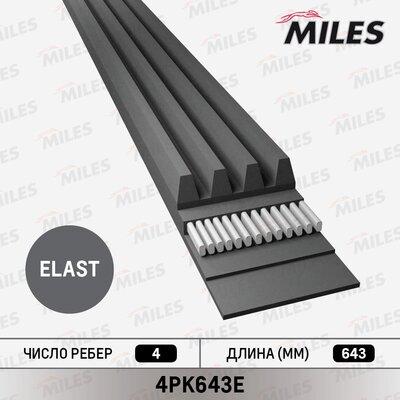 Miles 4PK643E - V-Ribbed Belt autospares.lv