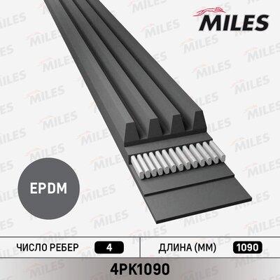 Miles 4PK1090 - V-Ribbed Belt autospares.lv