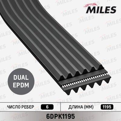Miles 6DPK1195 - V-Ribbed Belt autospares.lv