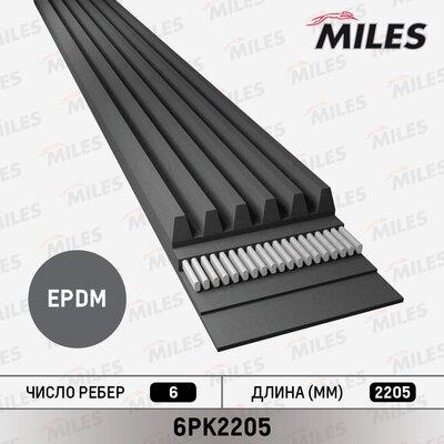 Miles 6PK2205 - V-Ribbed Belt autospares.lv