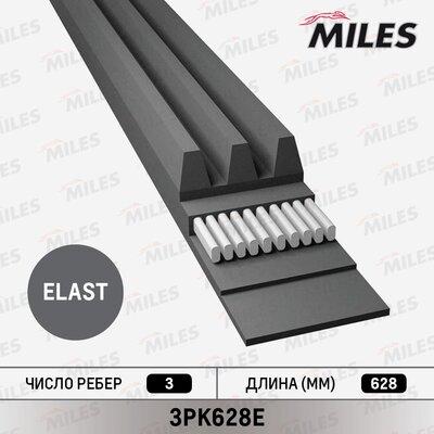 Miles 3PK628E - V-Ribbed Belt autospares.lv