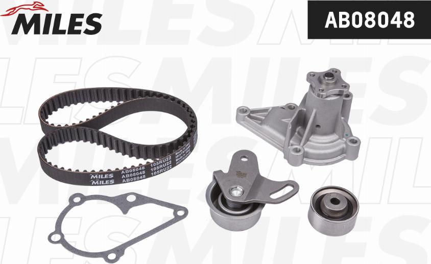 Miles AB08048 - Water Pump & Timing Belt Set autospares.lv