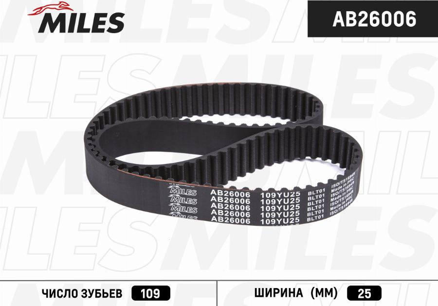 Miles AB26006 - Timing Belt autospares.lv