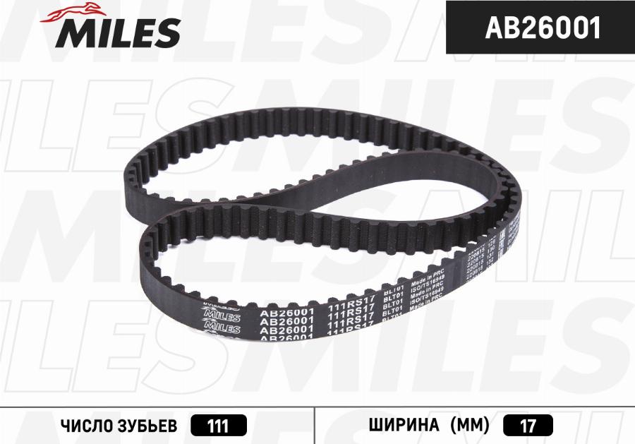 Miles AB26001 - Timing Belt autospares.lv