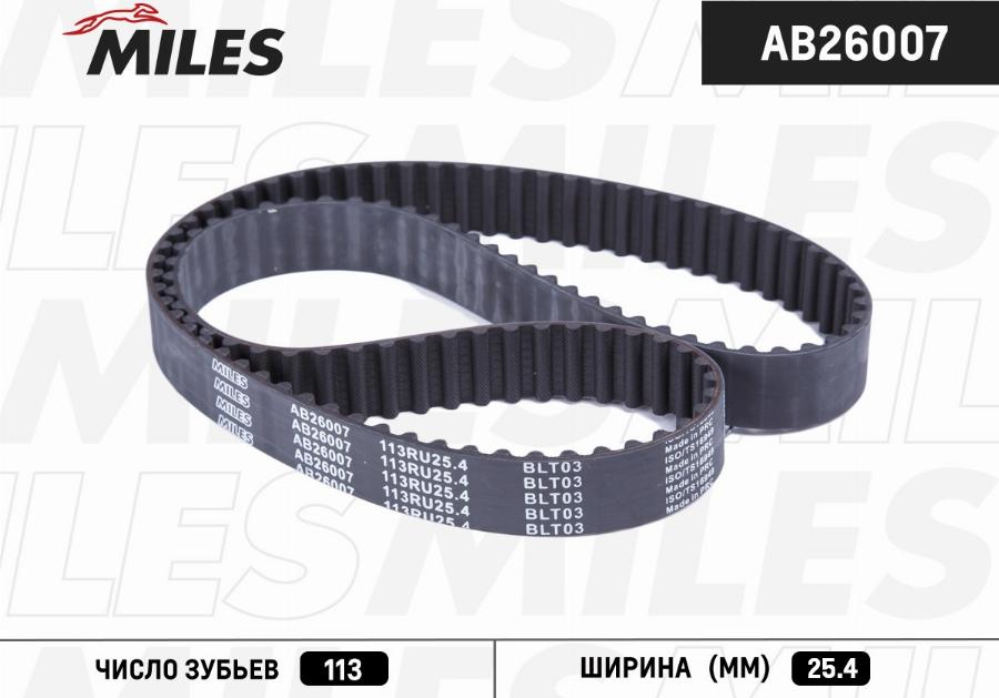 Miles AB26007 - Timing Belt autospares.lv