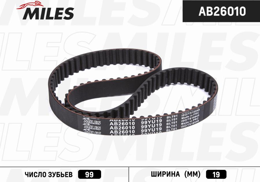 Miles AB26010 - Timing Belt autospares.lv