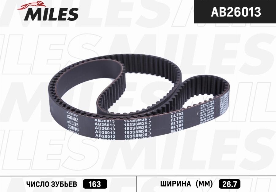 Miles AB26013 - Timing Belt autospares.lv
