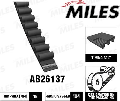 Miles AB26137 - Timing Belt autospares.lv